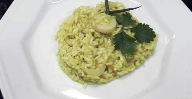 Risoto de Palmito com Açafrão